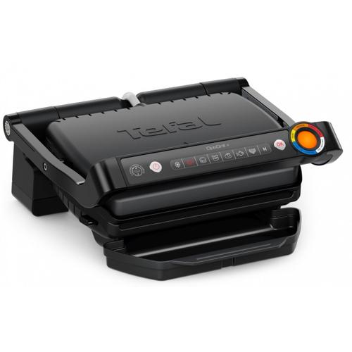 Gratar electric Tefal Optigrill+ GC717810, Putere 2000 W, 6 programe de gatire automate, Indicator gatire, Placi detasabile antiaderente (Negru)
