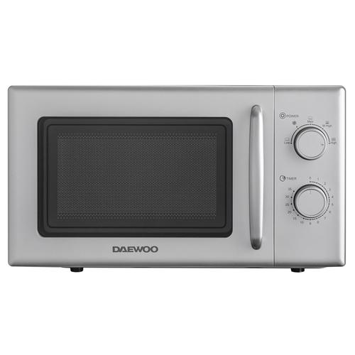 Cuptor cu microunde Daewoo D-6S20S-2, 700 W, 20 l, Oprire automata, Temporizator, 5 trepte putere (Argintiu)