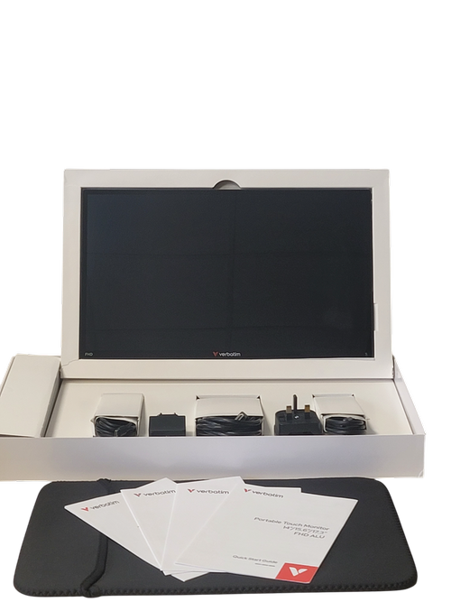 Monitor Portabil IPS LED Verbatim 17.3inch PMT-17, Full HD (1920 x 1080), HDMI, Touchscreen, AMD FreeSync (Negru)