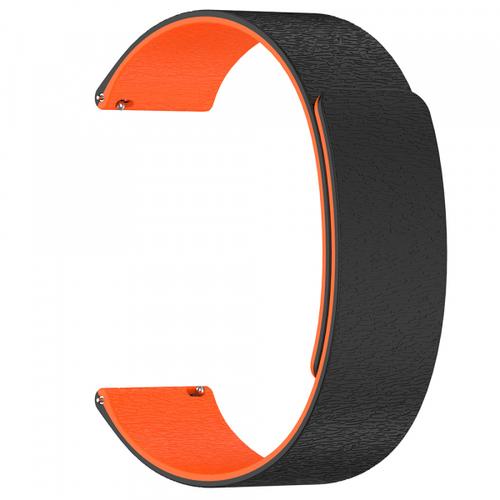 Curea Techsuit W074 pentru Samsung Galaxy Watch Series, 20mm, Neagra Portocaliu