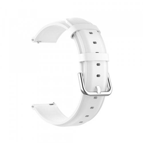 Curea Techsuit W007PU pentru Samsung Galaxy Watch / Huawei Watch Series, 22mm, Alb