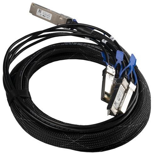 Cablu cu modul MikroTik QSFP28/SFP28, Negru/Argintiu