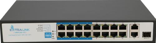 Switch ExtraLink Virtus V3, 16 Porturi, PoE/PoE+