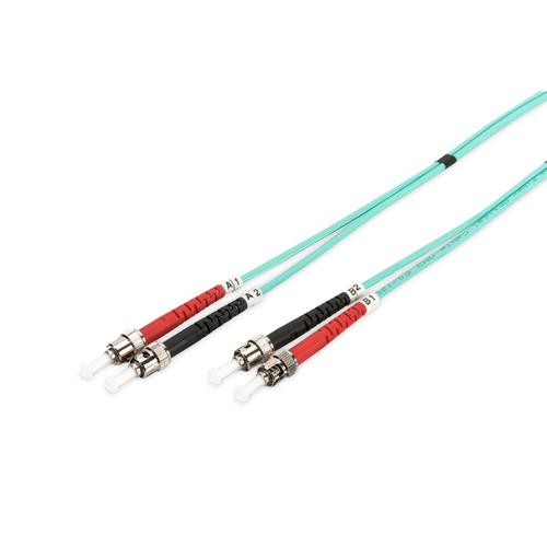 Fibra optica Digitus DK-2511-02/3, LSZH, OM3, Full duplex, 2m (Albastru)