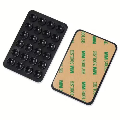 Suport Silicon Lemontti LEMSSVTN cu ventuze pentru telefon (Negru)
