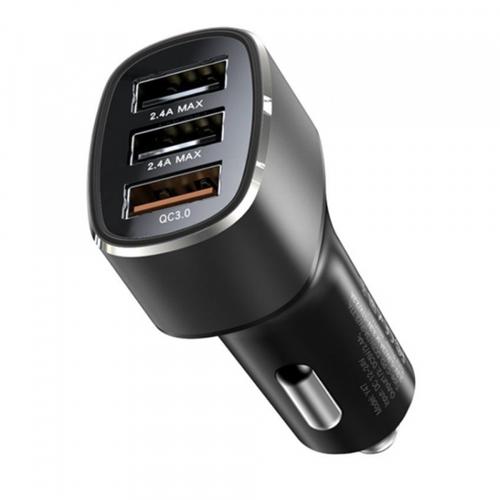 Incarcator Auto Yesido Y46, 42W, 3A, 3 x USB-A (Negru)