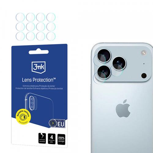 Folie de protectie Camera Spate 3MK Protection pentru Apple iPhone 17 Pro, Sticla Flexibila, Set 4 bucati