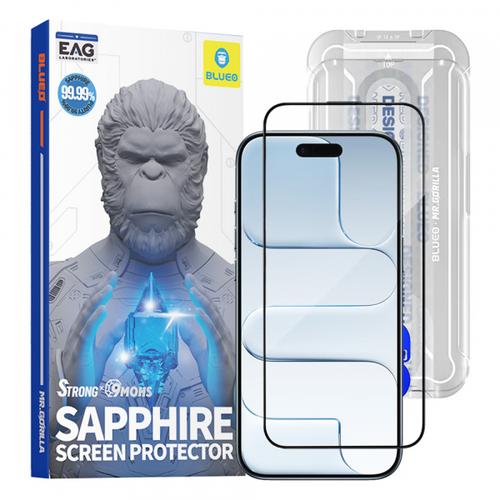 Folie de protectie Ecran Blueo Sapphire Applicator Pro pentru Apple iPhone Air, Sticla Securizata, Full Glue