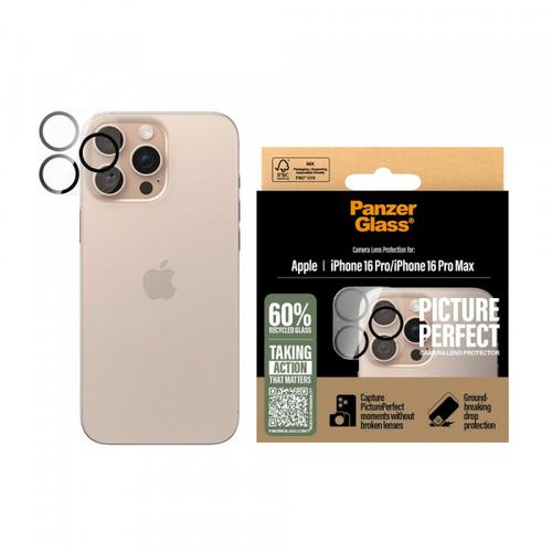 Folie de protectie Camera Spate PanzerGlass PicturePerfect pentru Apple iPhone 16 Pro Max / 16 Pro, Sticla Securizata