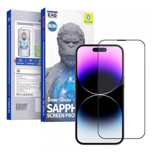 Folie de protectie Ecran Blueo Sapphire Applicator Pro pentru Apple iPhone 15 Pro, Sticla Securizata, Full Glue