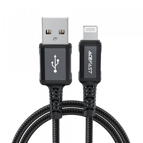 Cablu De Date si Incarcare USB-A - Lightning Acefast C4-02, 18W, 1.8m (Negru)