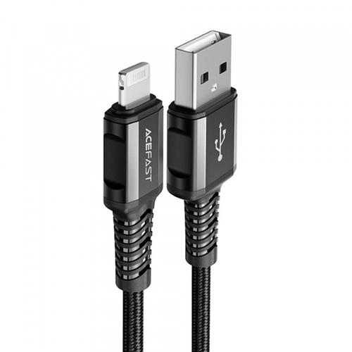 Cablu De Date si Incarcare USB-A - Lightning Acefast C1-02, 18W, 1.2m (Negru)