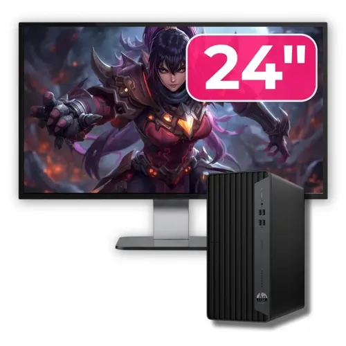 Pachet Calculator Refurbished HP ProDesk 400 G7 MT, Intel Core i5-10500 3.10-4.50GHz, 8GB DDR4, 256GB SSD + Monitor 24"