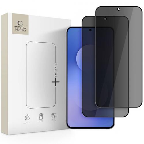 Folie de protectie Ecran Privacy Techsuit Spy+ pentru Samsung Galaxy A57 5G / A37 5G / S25 FE, Sticla Securizata, Full Glue, Set 2 bucati
