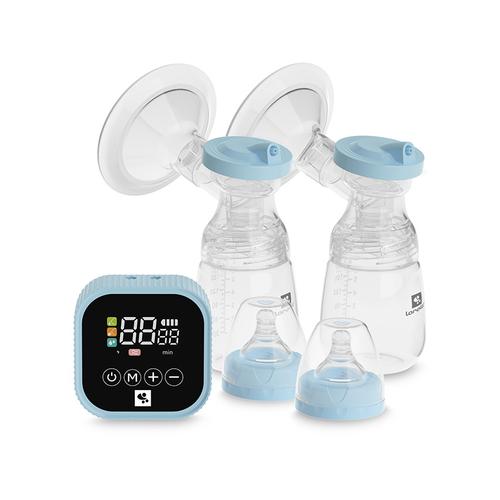 Pompa de san electrica dubla Lorelli Eva, ecran LCD, recipient 180ml, Albastru