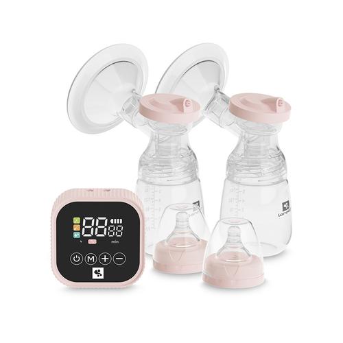 Pompa de san electrica dubla Lorelli Eva, ecran LCD, recipient 180ml, Roz