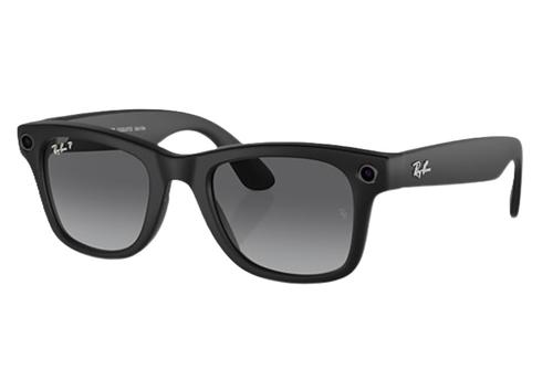 Ochelari Smart Ray-ban META Wayfarer RW4008 601ST3 53, Wi-Fi 6, Bluetooth, Aparat foto cu filmare, Asistent vocal, 32GB Flash, Rama mata, Lentile Polarizate Gradient Grafit (Negru)