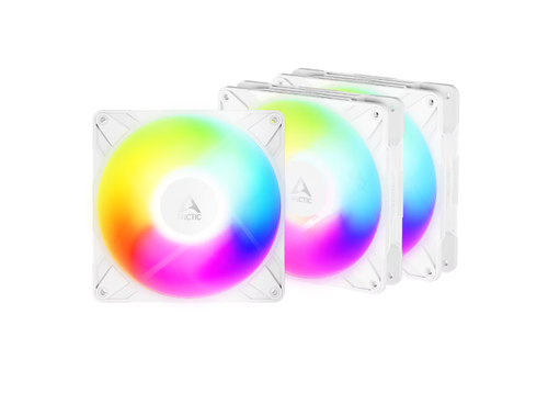 Set ventilatoare Arctic P14 Pro Reverse A-RGB, 3 x 140 mm, 400 - 2500 rpm, PWM (Alb)