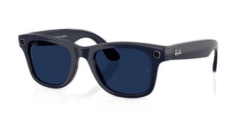 Ochelari Smart Ray-ban META Wayfarer Gen 2 RW4012 6628MF 53-22, Wi-Fi 6, Bluetooth, Aparat foto cu filmare, Asistent vocal, 32GB Flash, Lentile cu Tranzitie Transparent/Albastru (Albastru)