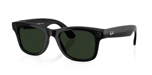 Ochelari Smart Ray-ban META Wayfarer Gen 2 RW4012 601/1M 50-22, Wi-Fi 6, Bluetooth, Aparat foto cu filmare, Asistent vocal, 32GB Flash, Lentile cu Tranzitie Transparent/Verde (Negru)