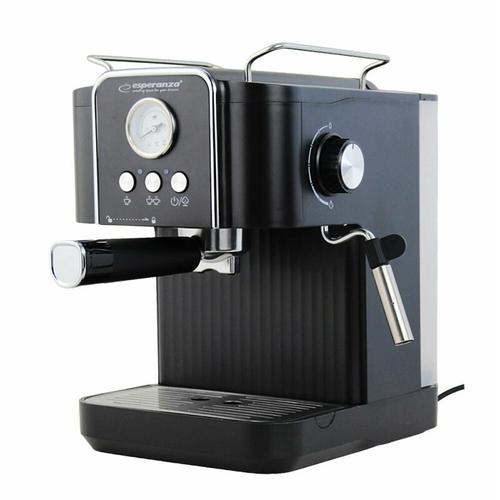 Espressor manual Esperanza Excelsa EKC010, 850W, 1.8l, 20 bar, Spumator de lapte integrat (Negru)