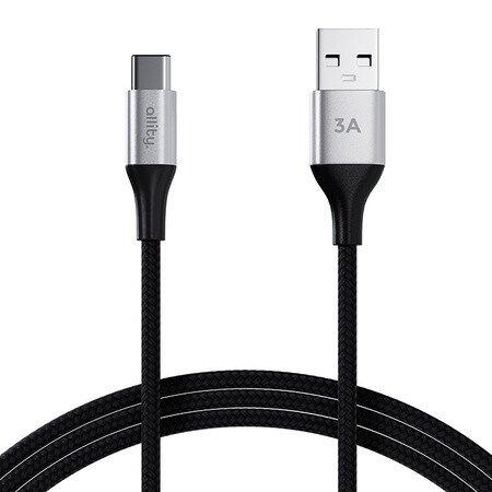 Cablu de date si incarcare Allity AUC-01, USB-A-USB-C, 3A, 1m (Negru)