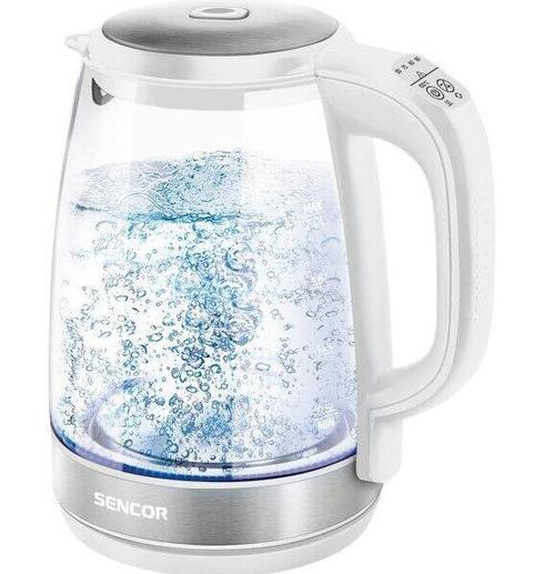 Fierbator apa din sticla Sencor SWK 2190WH, 2 L,  2200 W, Rotativ 360 ° (Alb)