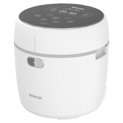 Aparat de gatit orez Sencor SRM0670WH, 0.6 l, 350 W, 8 functii (Alb)