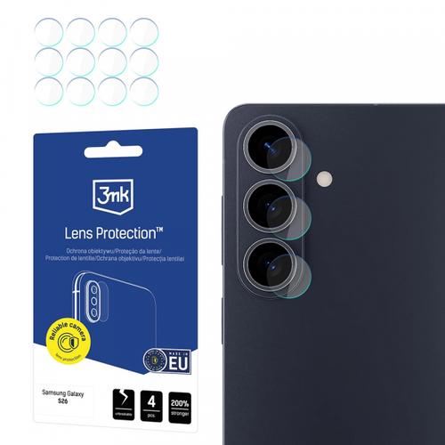 Folie de protectie Camera Spate 3MK Protection pentru Samsung Galaxy S26 S942, Sticla Securizata, Set 4 bucati, Transparenta