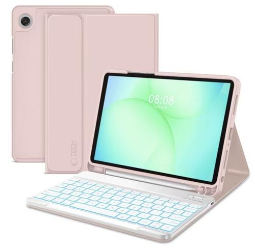 Husa Cu Tastatura pentru Samsung Galaxy Tab A11+ / Tab A9+, Tech-Protect, SC PEN, Roz