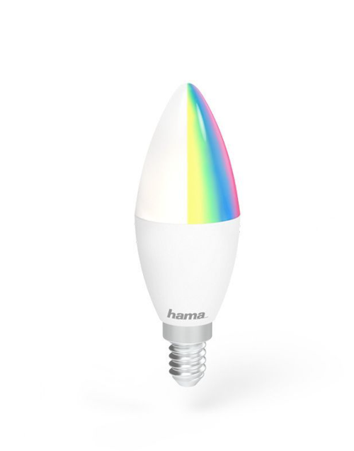 Bec LED Hama 176599, E14, 5.5W, RGBW, WiFi, Dimabil