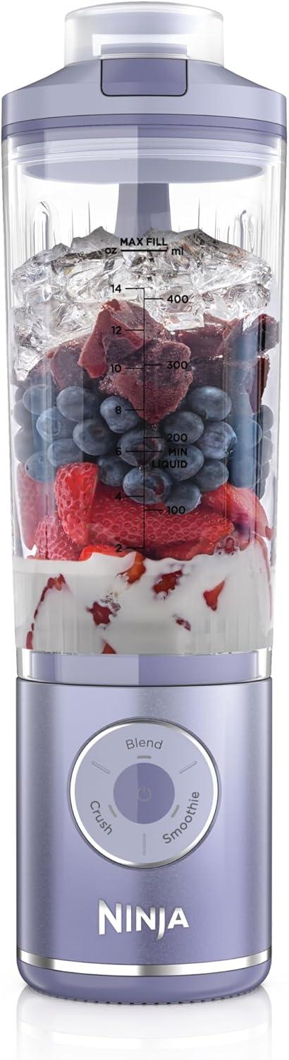Blender portabil Ninja Blast Max BC251EULD, capacitate 570 ml, 3 programe, tehnologie Auto-iQ (Mov)