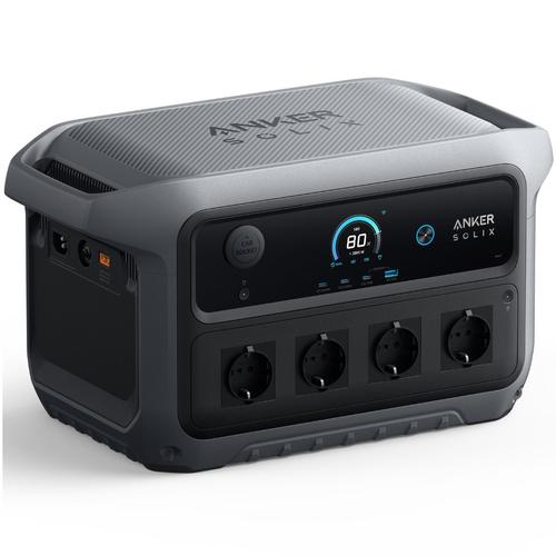 Statie de alimentare portabila Anker Solix C2000, Generatia 2, 2048Wh, 2400W, Functie UPS, USB-A, USB-C (Gri)