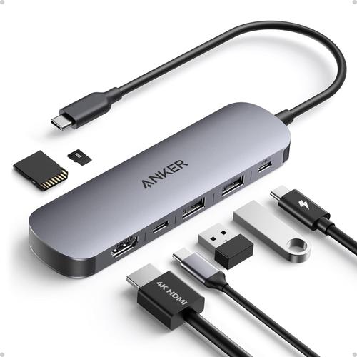 Hub Anker Nano USB-C Multi-Port 7-in-1 A83D2HA1, 4K, 85W (Gri)