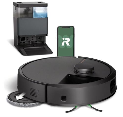 Aspirator robot iRobot 505 Combo Plus, 7000Pa, Autonomie 75 minute, Navigare cu ClearView™ Pro LiDAR, Recipient praf 295 ml, Wi-Fi (Negru)