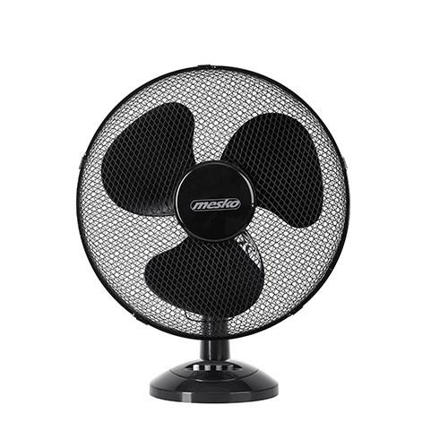 Ventilator de birou Mesko MS 7308, Diametru 23 cm, 2 viteze, 45 W, Rotire 90 grade (Negru)