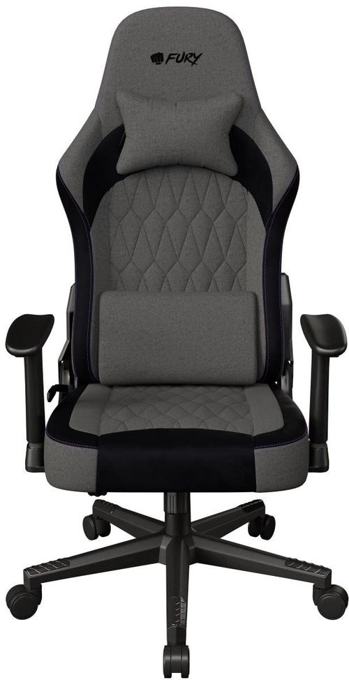 Scaun gaming FURY Shinai S8 NFF-2360, Max 130 kg, confortabil, material respirabil (Gri/Negru)