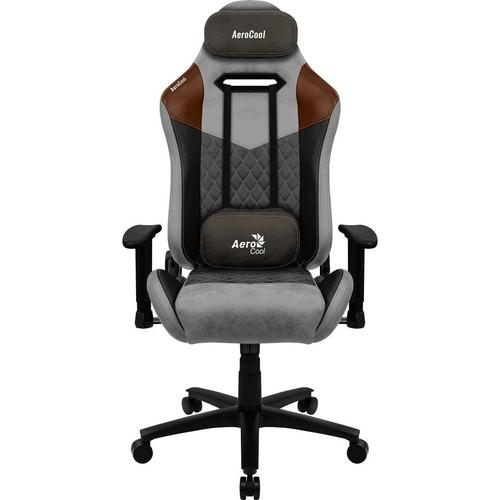 Scaun Gaming Aerocool Duke AeroSuede AEROAC-280DUKE-GREY, Max 150 kg, 125-135 cm, Piele intoarsa (Gri)