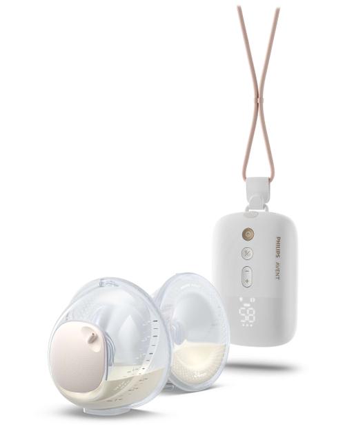 Pompa de san electrica dubla Philips Avent Hands-free SCF532/11, imita ritmul de baut al bebelusului, cupa gradata, 8 moduri de stimulare, 16 niveluri de extagere a laptelui, putere uz spitalicesc