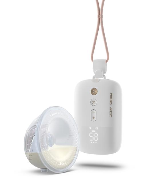 Pompa de san electrica simpla Philips Avent Hands-free SCF531/11, imita ritmul de baut al bebelusului, cupa gradata, 8 moduri de stimulare, 16 niveluri de extagere a laptelui, putere uz spitalicesc (Alb)