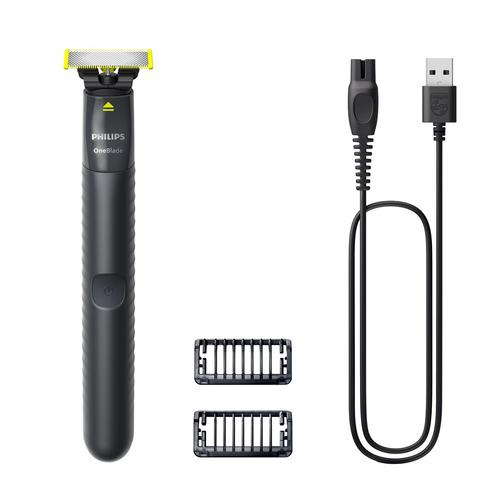 Aparat de ras electric Philips Oneblade QP1424/10, Autonomie 30 minute (Negru/Verde)