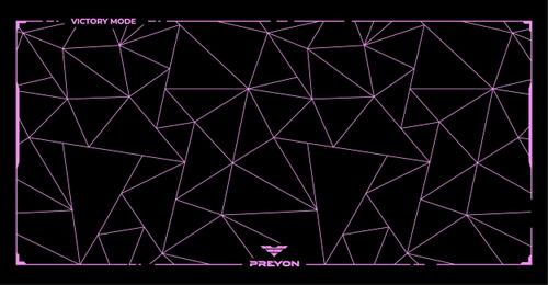 Mouse Pad PREYON Falcon Speed PFS120, XXL, 1200 x 600 x 3 mm (Negru/Violet)
