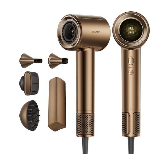 Uscator de par Dreame Pilot AHX01A, 1600 W, Moduri A.I., 3 viteze, 4 temperaturi, 55 m³/h, Ionizare, Mod copii, NTC, LED, Control inteligent (Bronz)