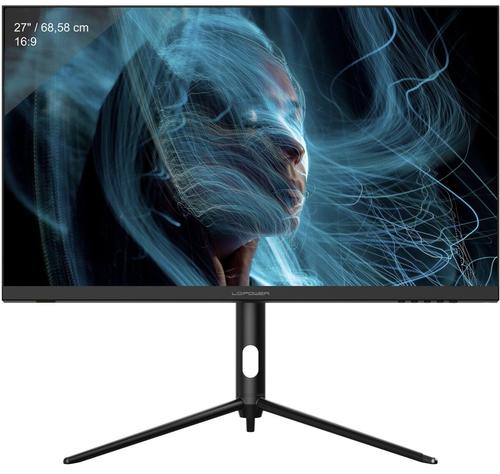 Monitor Gaming IPS LED LC-Power 27inch LC-M27-4K-UHD-144-V2, Ultra HD (3840 x 2160), HDMI, DisplayPort, AMD FreeSync, Pivot, 144 Hz, 1 ms (Negru)