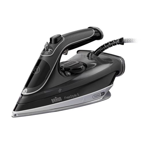 Fier de calcat Braun FreeStyle 5 SI5188BK, 2800 W, talpa EloxalPlus, Rezervor 0.33 l, Debit de abur 50 g/min, Jet de abur 220 g/min (Negru)