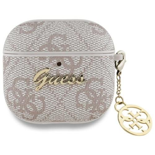 Husa Casti Guess 4G Charm pentru Apple AirPods 4 (Roz)