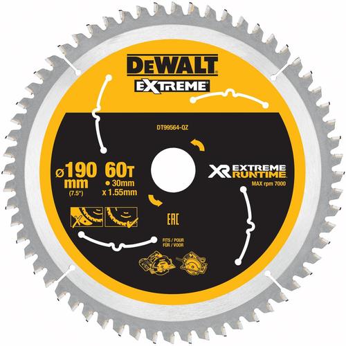 Disc fierastrau circular DeWalt XR FlexVolt, 190x30mm, 60T