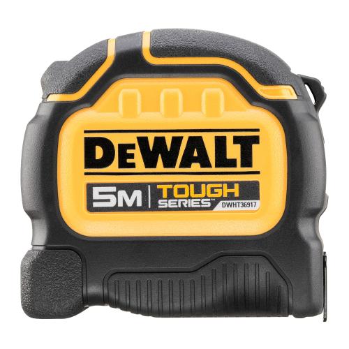 Ruleta DeWALT Tough Tape 5 m DWHT36917-0, 32 mm latime banda, protectie la cadere pana la 30 m, tehnologie BladeArmor