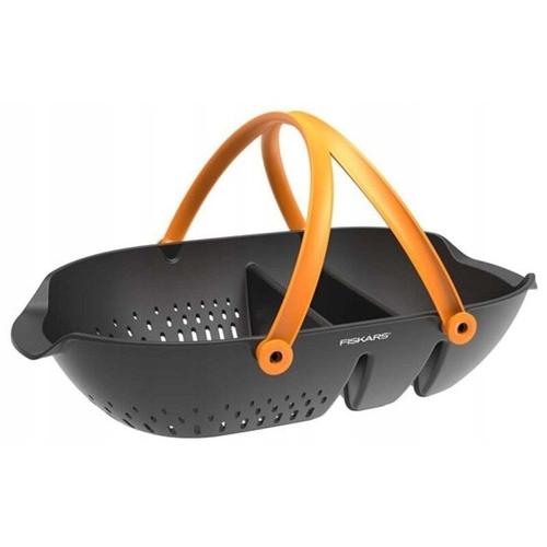 Cos pentru fructe FISKARS, 61x39x13cm, din plastic, Negru/Portocaliu