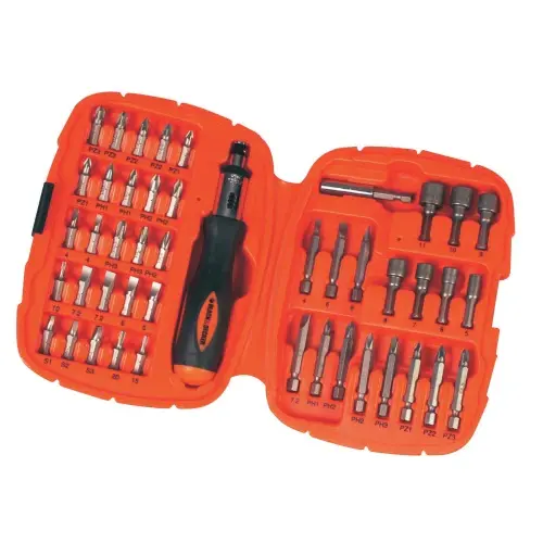 Set 45 accesorii Black & Decker A7039, Surubelnita, Capete de surubelnita, Chei